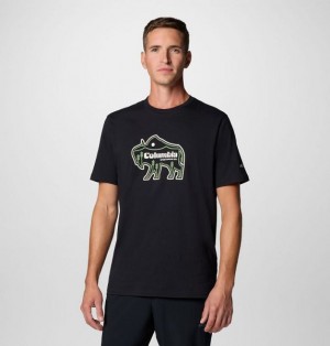 Men Columbia Rockaway River™ Outdoor T-Shirt Black | US-CYBUAR-247