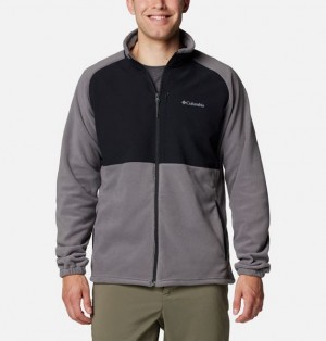 Men Columbia Sage Peak™ Fleece Jackets Grey / Black | US-GRBXQN-537