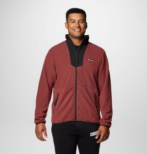 Men Columbia Sequoia Grove™ Fleece Jackets Brown / Black | US-LSUPCR-184