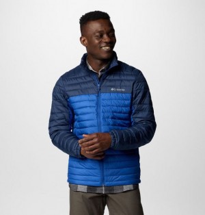 Men Columbia Silver Falls™ II Packable Insulated Jackets Blue / Navy | US-DTWGBJ-204