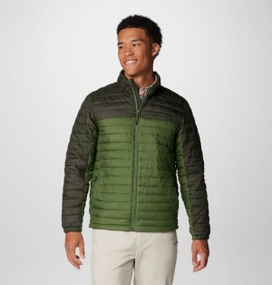 Men Columbia Silver Falls™ II Packable Insulated Jackets Green / Navy | US-ETPQFO-218