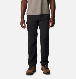 Men Columbia Silver Ridge™ Utility Convertible Walking Pants Black | US-XGJQFP-183