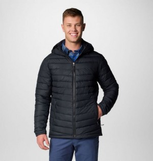 Men Columbia Slope Edge™ II Hooded Insulated Jackets Black | US-RHZLGT-029