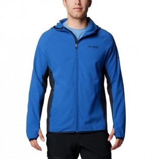 Men Columbia Spectre Ridge™ II Technical Hooded Fleece Jackets Blue / Black | US-TYPMZC-942