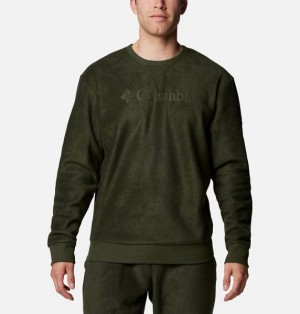 Men Columbia Steens Mountain™ Crew 2.0 Fleece Sweatshirts Deep Green | US-YAPLBH-634