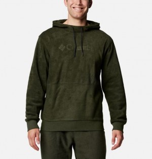 Men Columbia Steens Mountain™ Fleece Hoodie Deep Green | US-CQSMAN-920