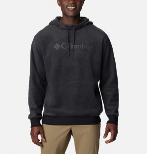 Men Columbia Steens Mountain™ Fleece Hoodie Black | US-YTGQLF-813