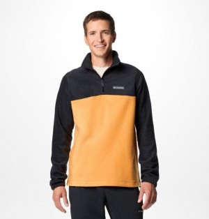 Men Columbia Steens Mountain™ Half Zip Fleece Black | US-JHMWLF-201