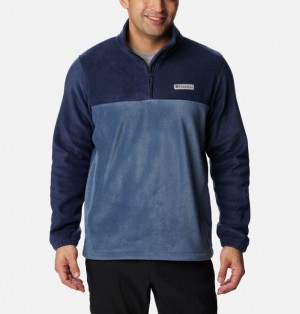 Men Columbia Steens Mountain™ Half Zip Fleece Navy / Dark Blue | US-CPSOBZ-916