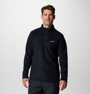 Men Columbia Steens Mountain™ II Half Snap Fleece Black | US-SQRKBO-013