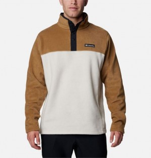 Men Columbia Steens Mountain™ II Half Snap Fleece Dark Grey / Black | US-ETPCAZ-804