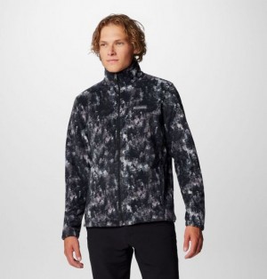 Men Columbia Steens Mountain™ Printed Fleece Jackets Black | US-RJQBSA-210