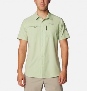 Men Columbia Summit Valley™ Sleeve Technical Shirts Olive | US-UBNFPX-085