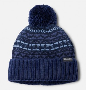 Men Columbia Sweater Weather™ Pom Beanie Navy | US-LWJXRN-541