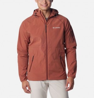 Men Columbia Tall Heights™ Hooded Softshell Jackets Brown | US-LBYFUA-540