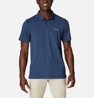 Men Columbia Tech Trail™ Polo Shirts Navy | US-PODMUC-074