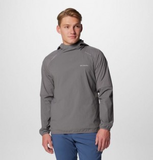 Men Columbia Tech™ Wind Pullover Grey | US-OAWHGY-584