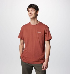 Men Columbia Thistletown Hills™ Sleeve T-Shirt Brown | US-YFVZUH-905