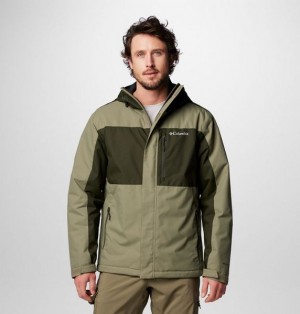 Men Columbia Tipton Peak™ III Waterproof Insulated Jackets Grey / Green | US-ULXFVZ-025