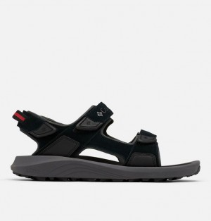 Men Columbia Trailstorm™ Hiker 3 Strap Sandals Black / Dark Grey | US-NBFUVT-162