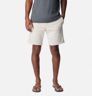 Men Columbia Trek™ Fleece Shorts Dark Grey / White | US-VFEMSJ-451