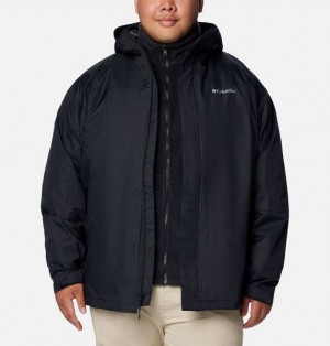 Men Columbia Tunnel Falls™ II Waterproof 3 In 1 Jackets Black | US-YDRMCN-976