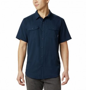 Men Columbia Utilizer™ II Solid Sleeve Shirts Navy | US-QESMKJ-562