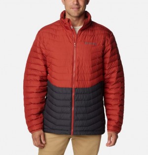 Men Columbia Westridge™ Down Jackets Dark Grey / Red | US-BIFVXL-829