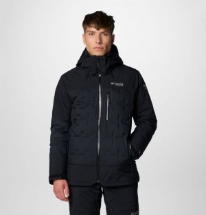 Men Columbia Wild Card™ IV Hooded Waterproof Down Ski Jackets Black | US-NZRDHK-784