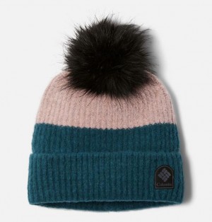 Men Columbia Winter Blur™ Pom Pom Beanie Pink | US-XKFMWZ-863