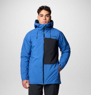 Men Columbia Winter District™ III Waterproof Ski Jackets Blue / Black | US-WDCHPE-465