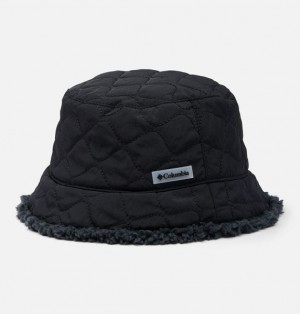 Men Columbia Winter Pass™ II Reversible Sherpa Quilted Bucket Hats Black / Black | US-HRAYFI-024