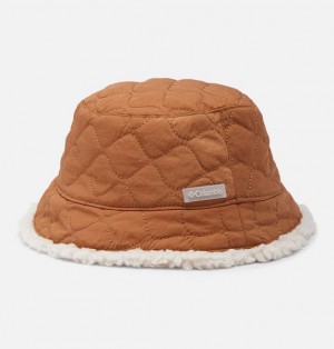 Men Columbia Winter Pass™ II Reversible Sherpa Quilted Bucket Hats Brown | US-GAERWI-356