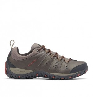 Men Columbia Woodburn™ II Shoes Dark Brown / Dark Red | US-UPQRXH-371