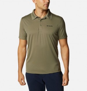 Men Columbia Zero Rules™ Polo Shirts Grey / Green | US-ZLDRXE-824