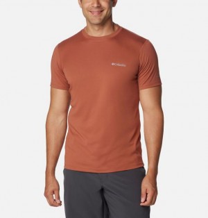 Men Columbia Zero Rules™ Technical T-Shirt Brown | US-NTGQRF-693