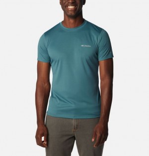 Men Columbia Zero Rules™ Technical T-Shirt Blue | US-OCLEPS-589