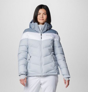 Women Columbia Abbott Peak Insulated Waterproof Ski Jackets Grey / Grey / White | US-TKADZJ-987