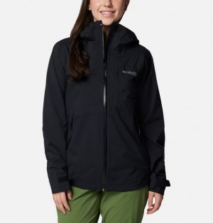 Women Columbia Ampli-Dry™ II Waterproof Hiking Shell Jackets Black | US-YQOUDJ-150