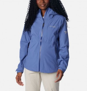 Women Columbia Ampli-Dry™ II Waterproof Hiking Shell Jackets Blue | US-FKOJSL-528