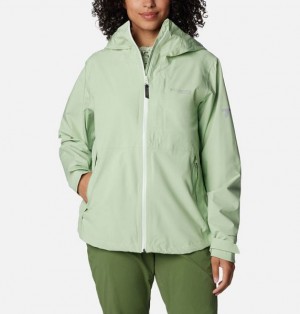 Women Columbia Ampli-Dry™ II Waterproof Hiking Shell Jackets Olive | US-TKQMAF-914