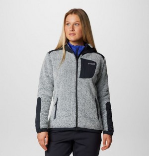 Women Columbia Arctic Crest™ Technical Sherpa Fleece Jackets White / Black | US-DGVALZ-172