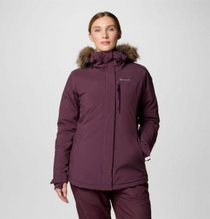 Women Columbia Ava Alpine Waterproof Ski Jackets Burgundy | US-MZQSHL-562