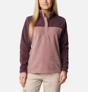 Women Columbia Benton Springs™ Half Snap Pullover Brown / Coral | US-RUQBJF-536