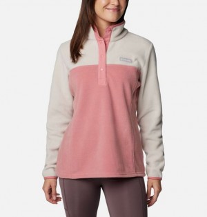 Women Columbia Benton Springs™ Half Snap Pullover Dark Grey / Pink | US-BYKGUH-250