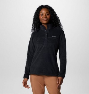 Women Columbia Benton Springs™ Half Snap Pullover Black | US-MUBHFJ-481