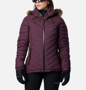 Women Columbia Bird Mountain™ II Insulated Down Ski Jackets Burgundy | US-SOCHLR-479