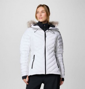 Women Columbia Bird Mountain™ II Insulated Down Ski Jackets White | US-MUCHDR-029