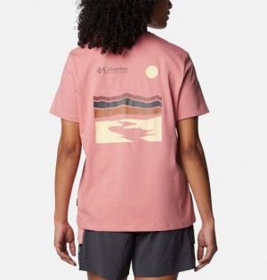 Women Columbia Boundless Beauty™ T-Shirt Pink | US-XEJBZL-290