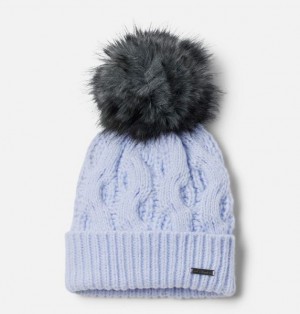 Women Columbia Boundless Days™ Cable Knit Pom Beanie Blue | US-DRBMIT-831